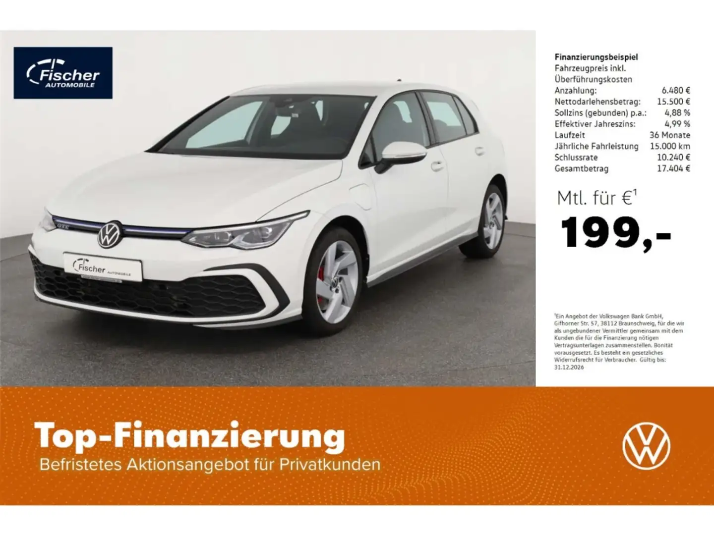 Volkswagen Golf 1.4 eHybrid GTE DSG NAV/LED/DC/PDC Weiß - 1