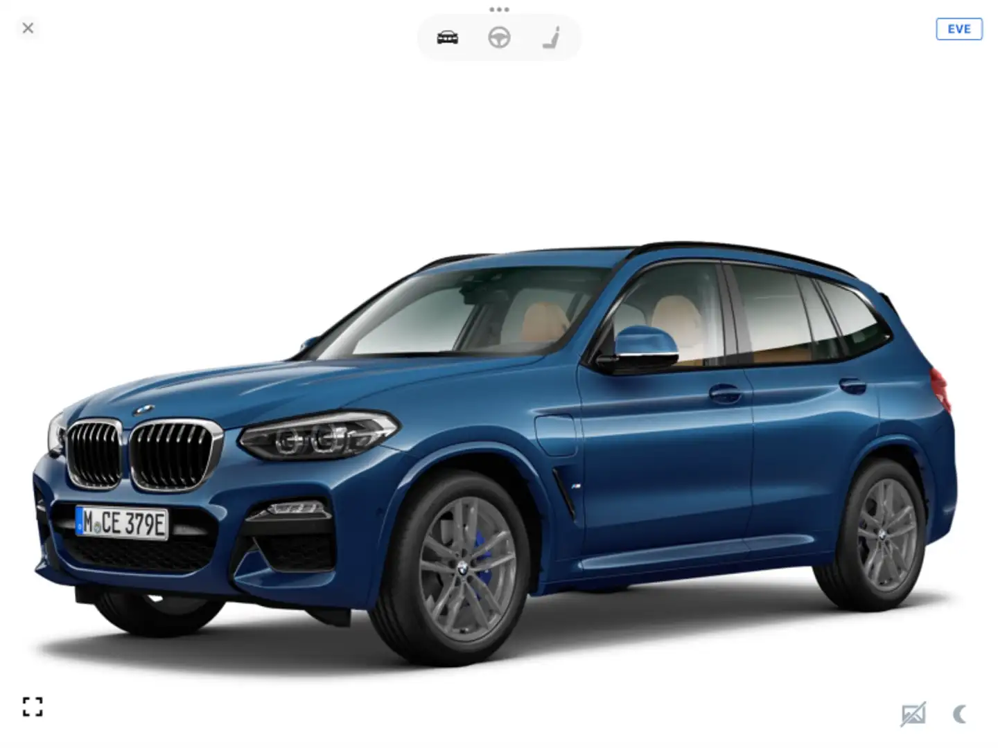 BMW X3 xDrive30e Pack M Bleu - 1