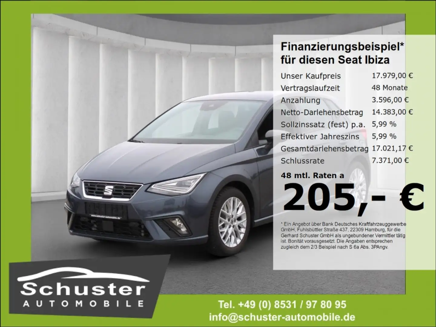 SEAT Ibiza FR 1.0TSI*LED ACC R-Kam digCockp Navi SHZ Gris - 1