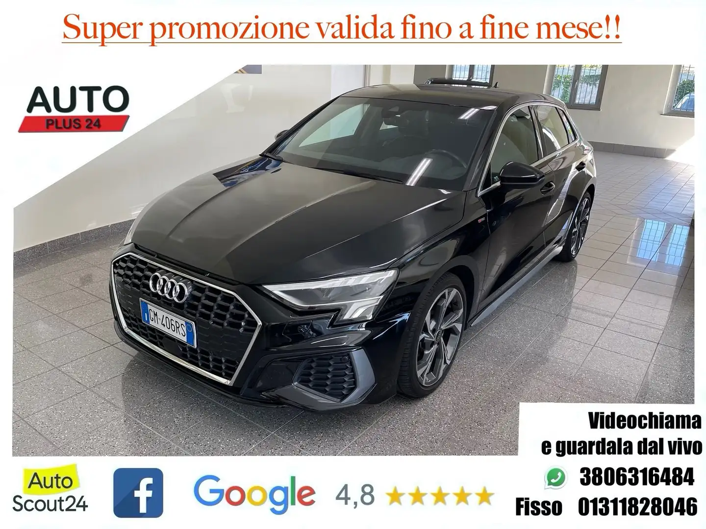 Audi A3 SPB 30 TDI S tronic S line edition CON PROMO PLUS Nero - 1