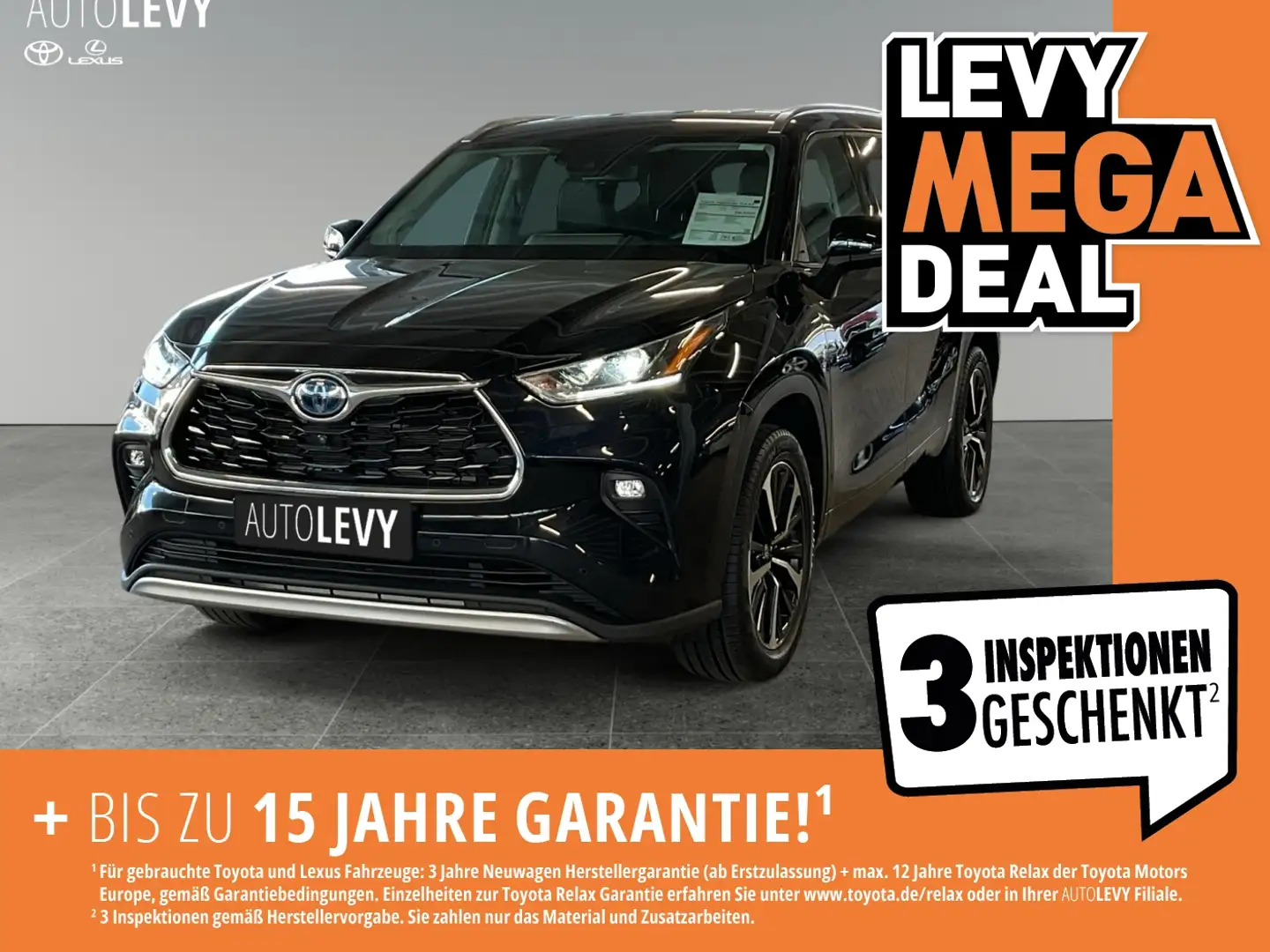 Toyota Highlander 4x4 2.5 Luxury +360+CarPlay+4xSHZ+ Zwart - 1