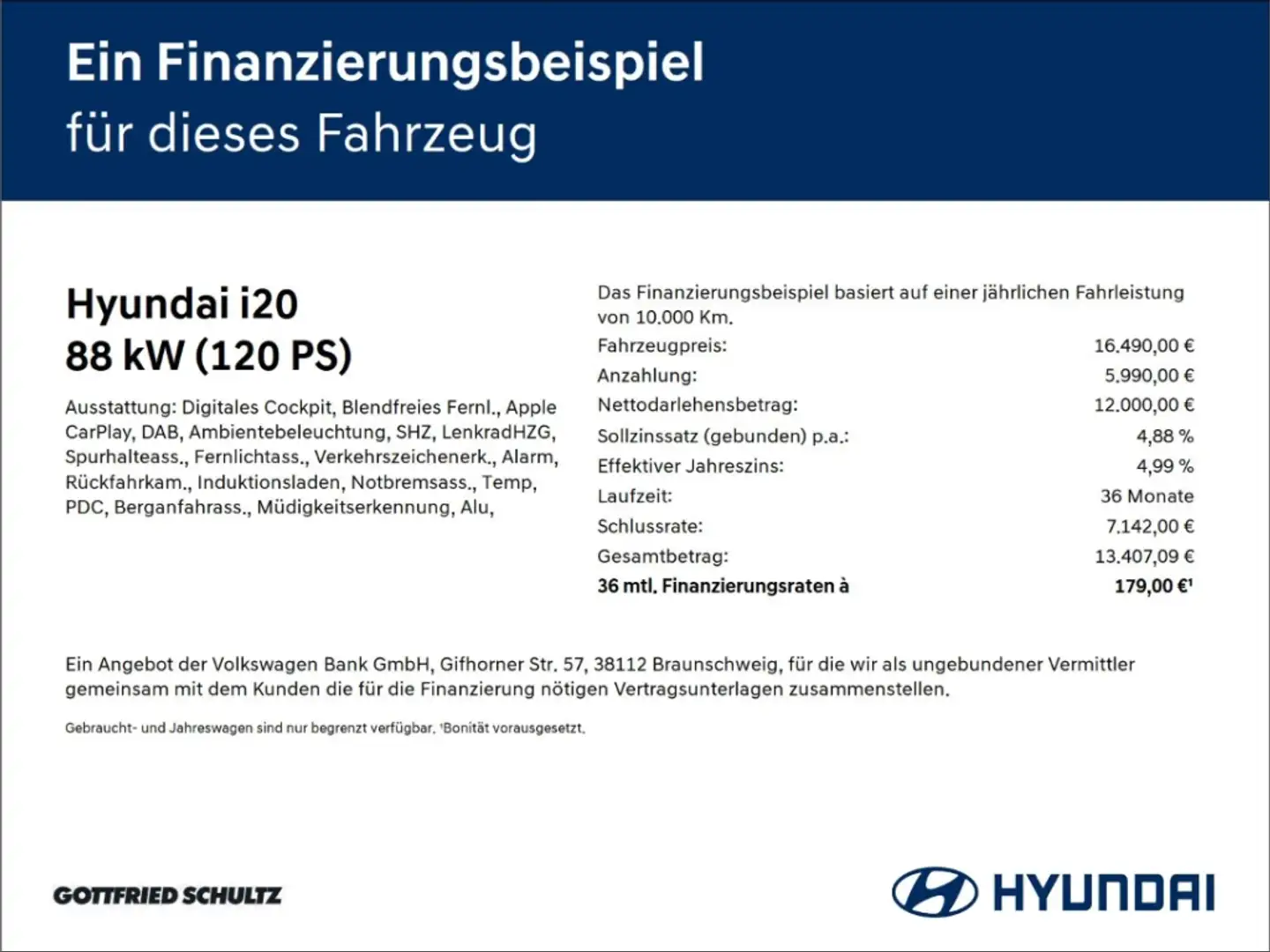 Hyundai i20 Trend DCT ASSISTENZ KAMERA SHZ PDC Noir - 2