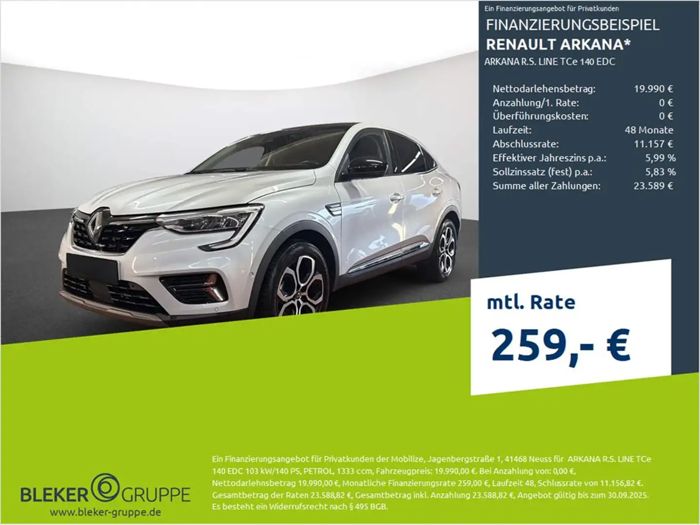 Renault Arkana ARKANA R.S. LINE TCe 140 EDC Weiß - 1