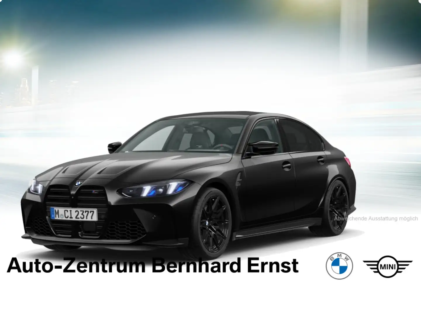 BMW M3 Competition M xDrive Navi Leder Tempom.aktiv Bluet Schwarz - 2