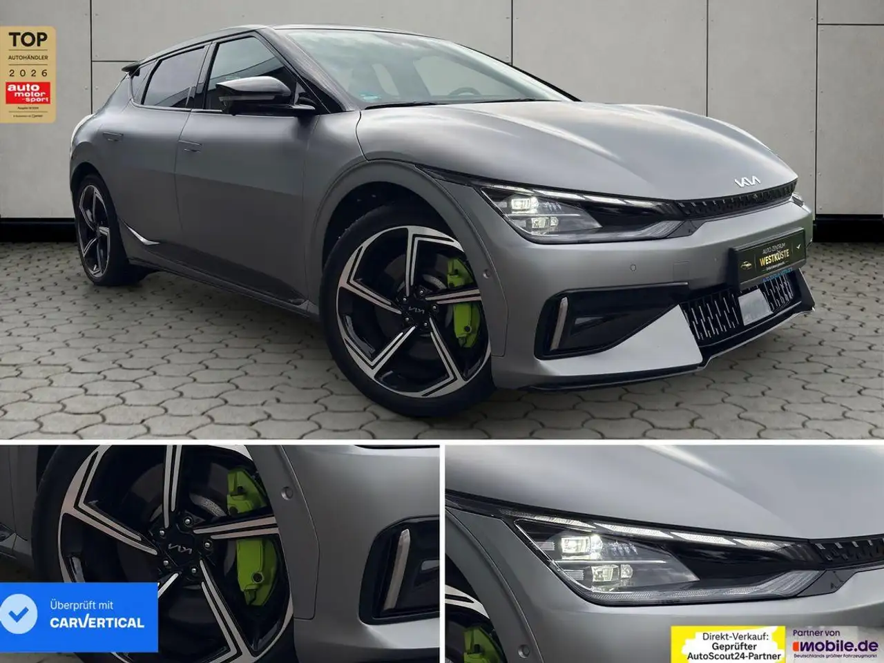 Kia EV6 GT4WD HuD AHK Meridian SOH99%Wärmepumpe Matt, миниатюра 27
