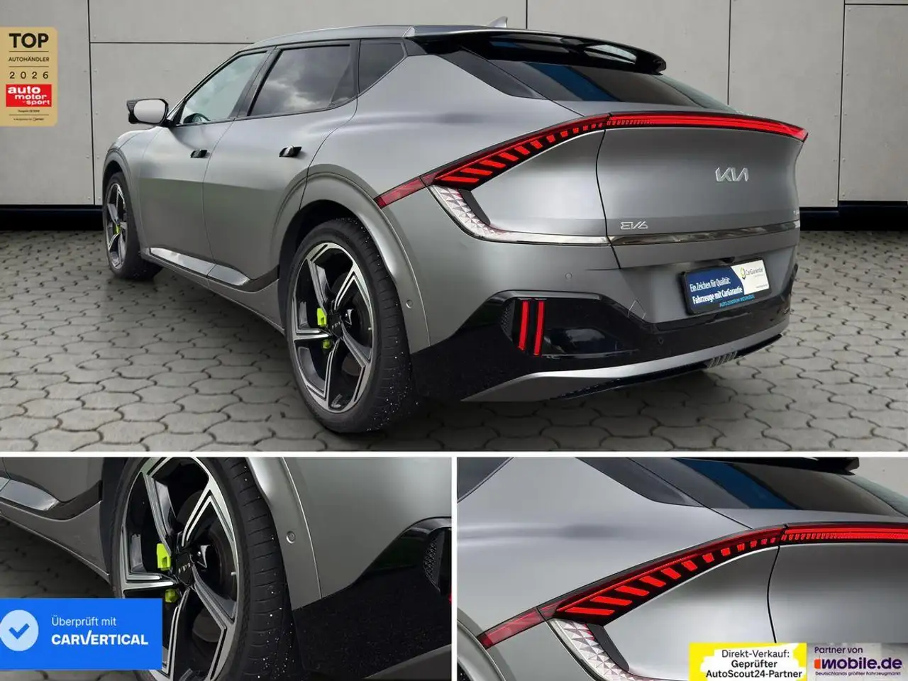 Kia EV6 GT4WD HuD AHK Meridian SOH99%Wärmepumpe Matt, миниатюра 28