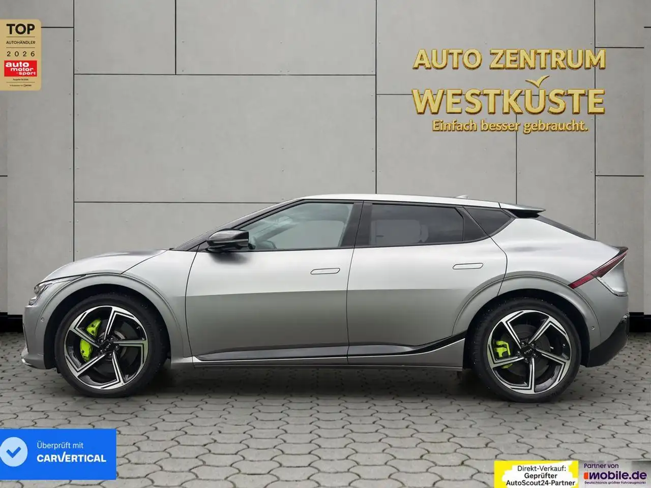 Kia EV6 GT4WD HuD AHK Meridian SOH99%Wärmepumpe Matt, миниатюра 6