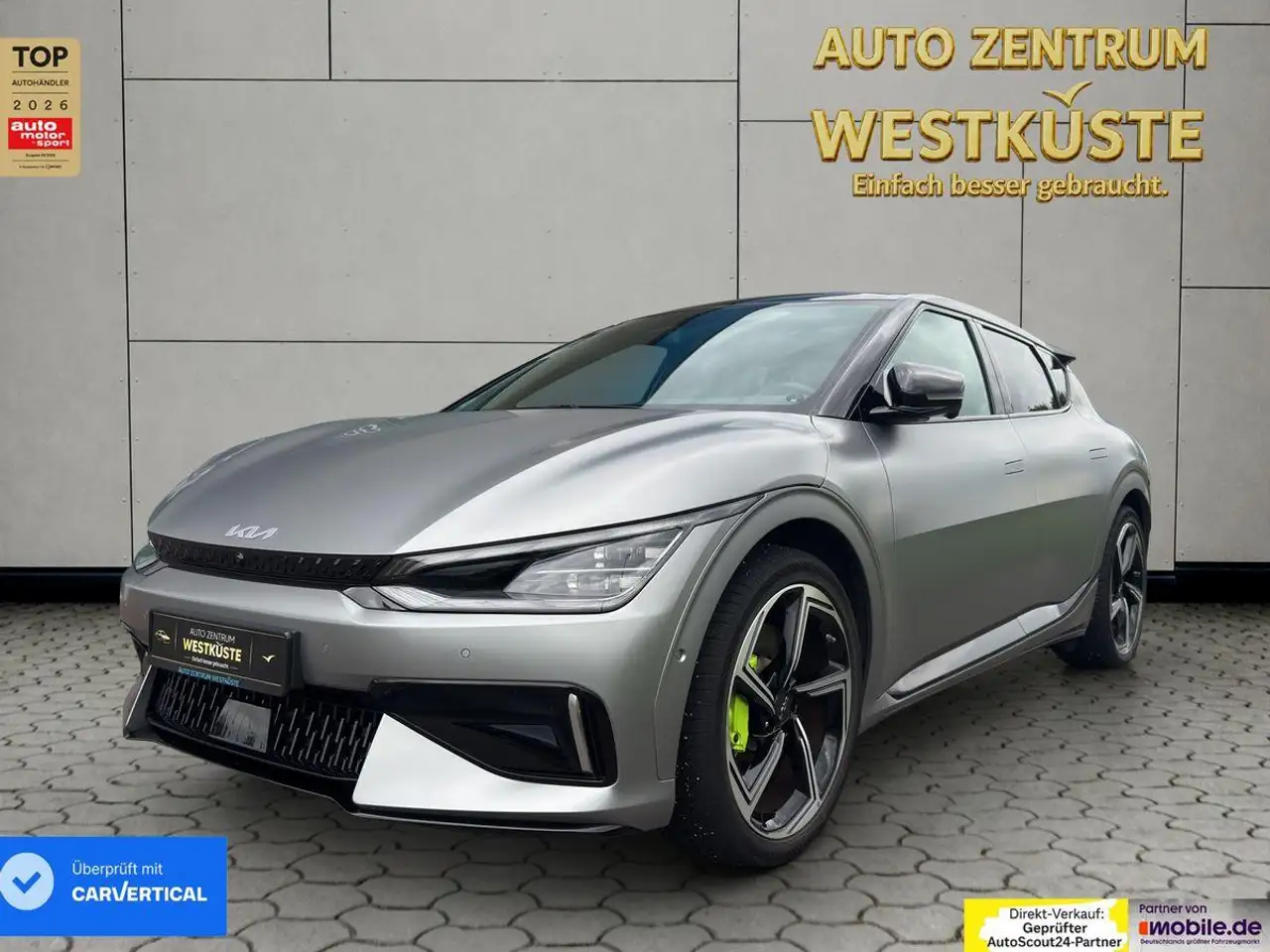 Kia EV6 GT4WD HuD AHK Meridian SOH99%Wärmepumpe Matt, миниатюра 3
