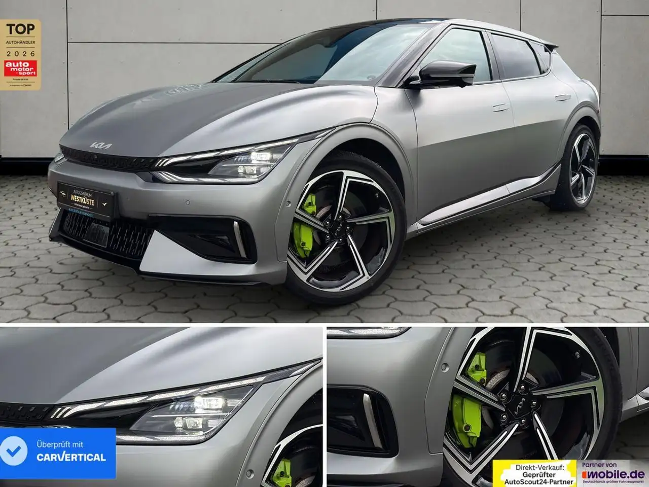 Kia EV6 GT4WD HuD AHK Meridian SOH99%Wärmepumpe Matt, миниатюра 26