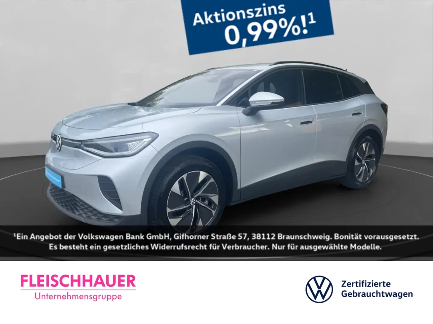 Volkswagen ID.4 Pro DSG Sportpaket AD Navi LED ACC Apple CarPlay K Silber - 1