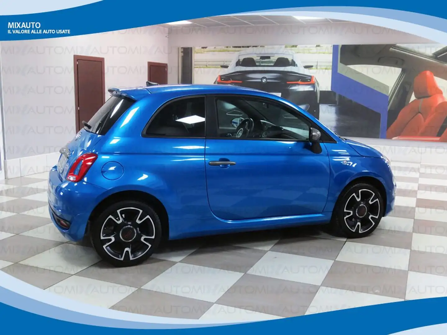 Fiat 500 S 1.2 69cv EU6 Modrá - 2