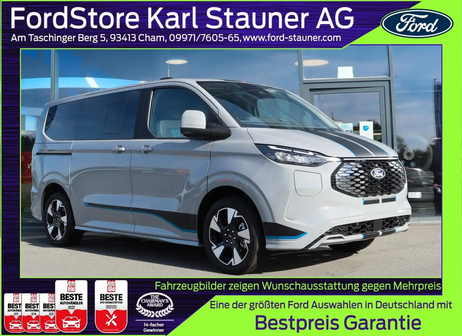 Ford Tourneo Custom Trend BEV 340 L1 0,0% FIN mgl.* Bílá - 1