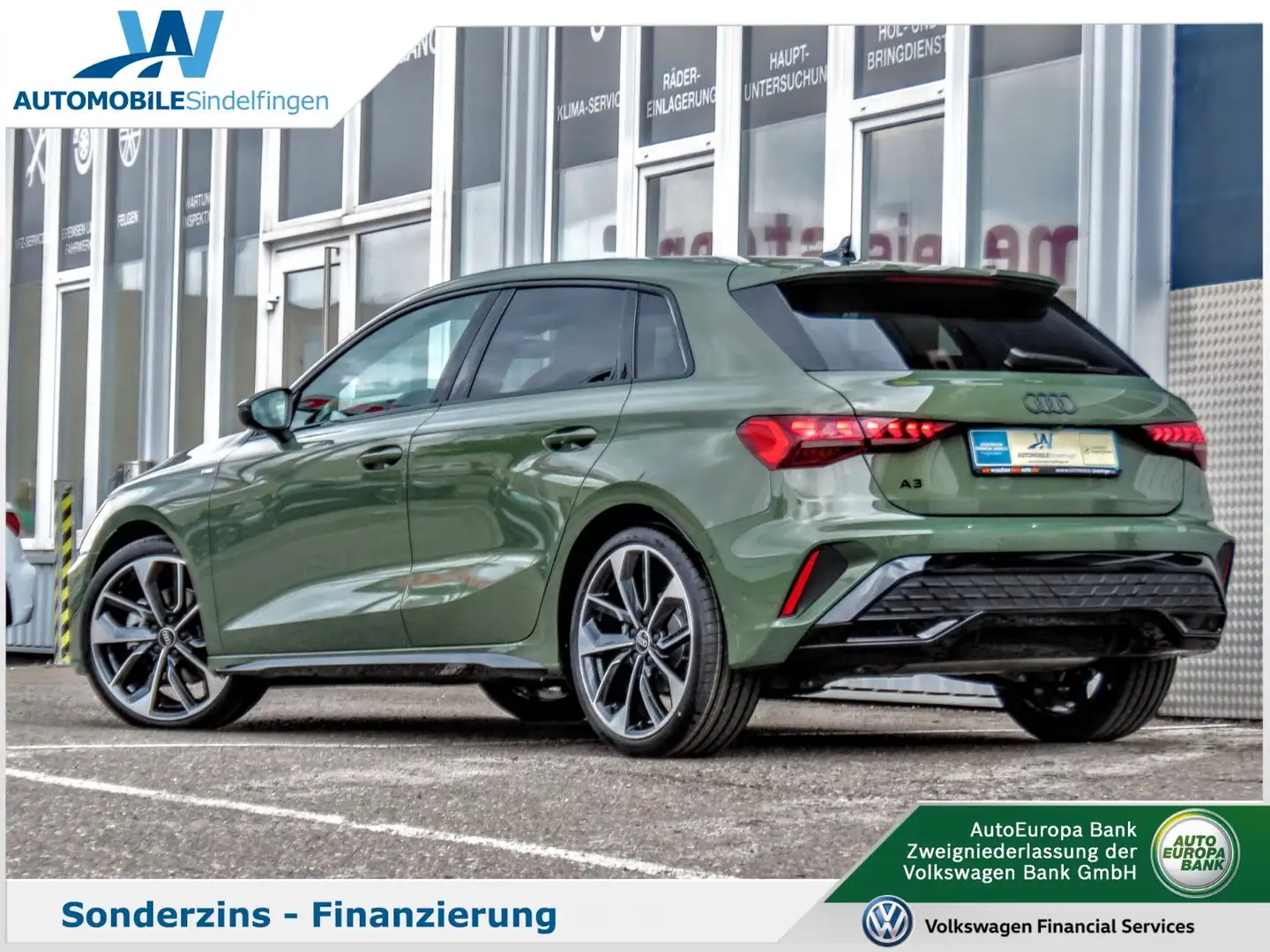Audi A3 Sportback 35TDI 2x S line PANO Optik-SCHWARZ Grün - 2