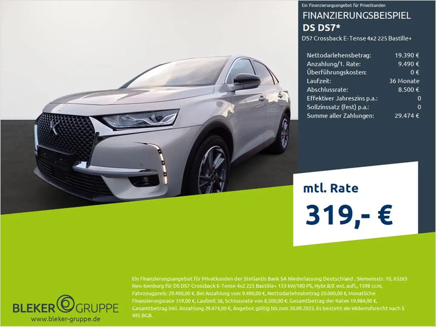 DS Automobiles DS 7 DS7 E-Tense 225 Bastille + 4x2 - 1