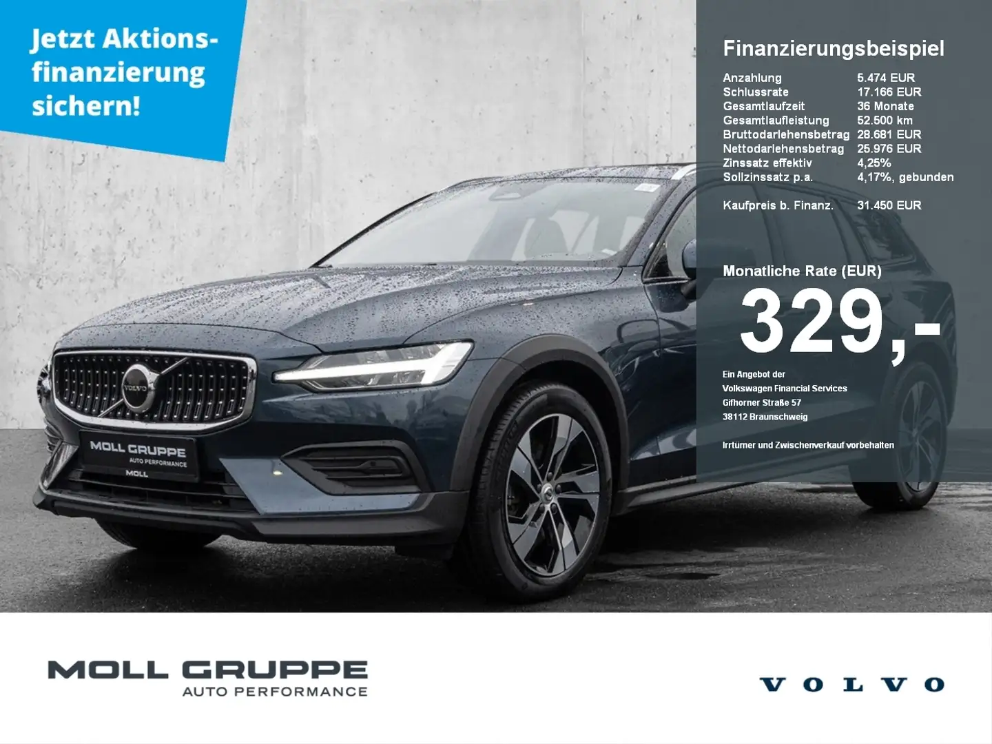Volvo V60 Cross Country B4 AWD Plus Pano LED Blue - 1