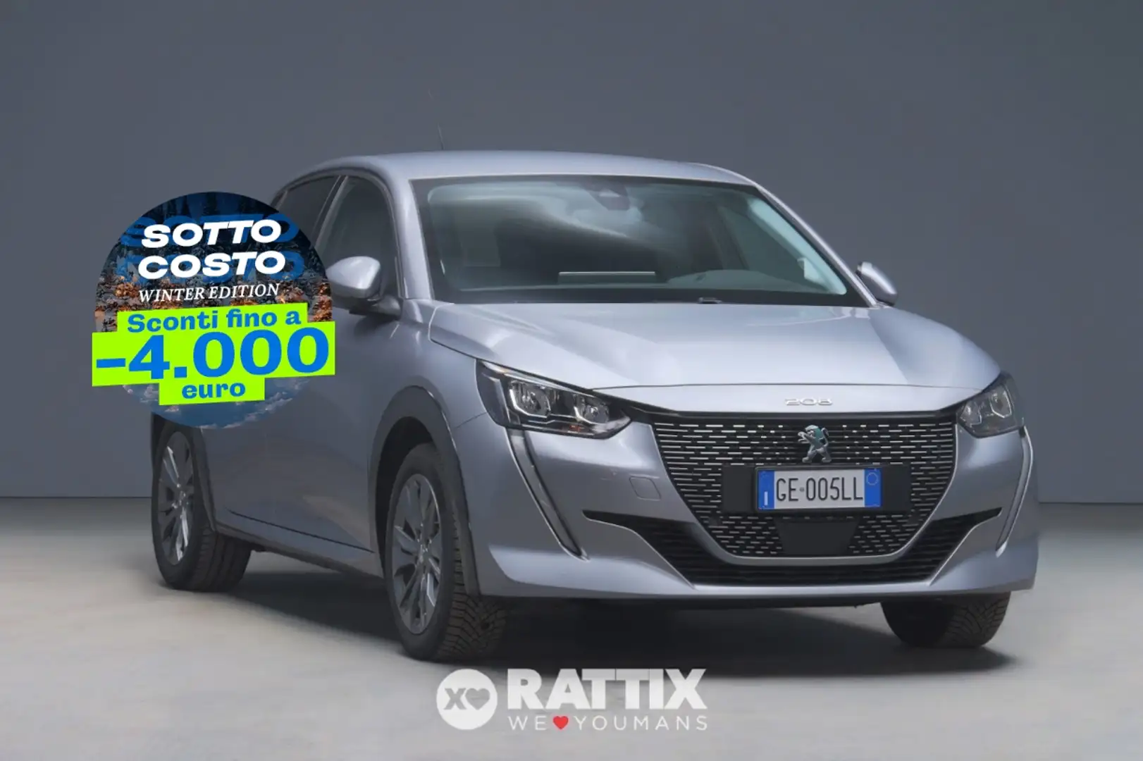 Peugeot e-208 motore elettrico 100kW Allure Grigio - 1