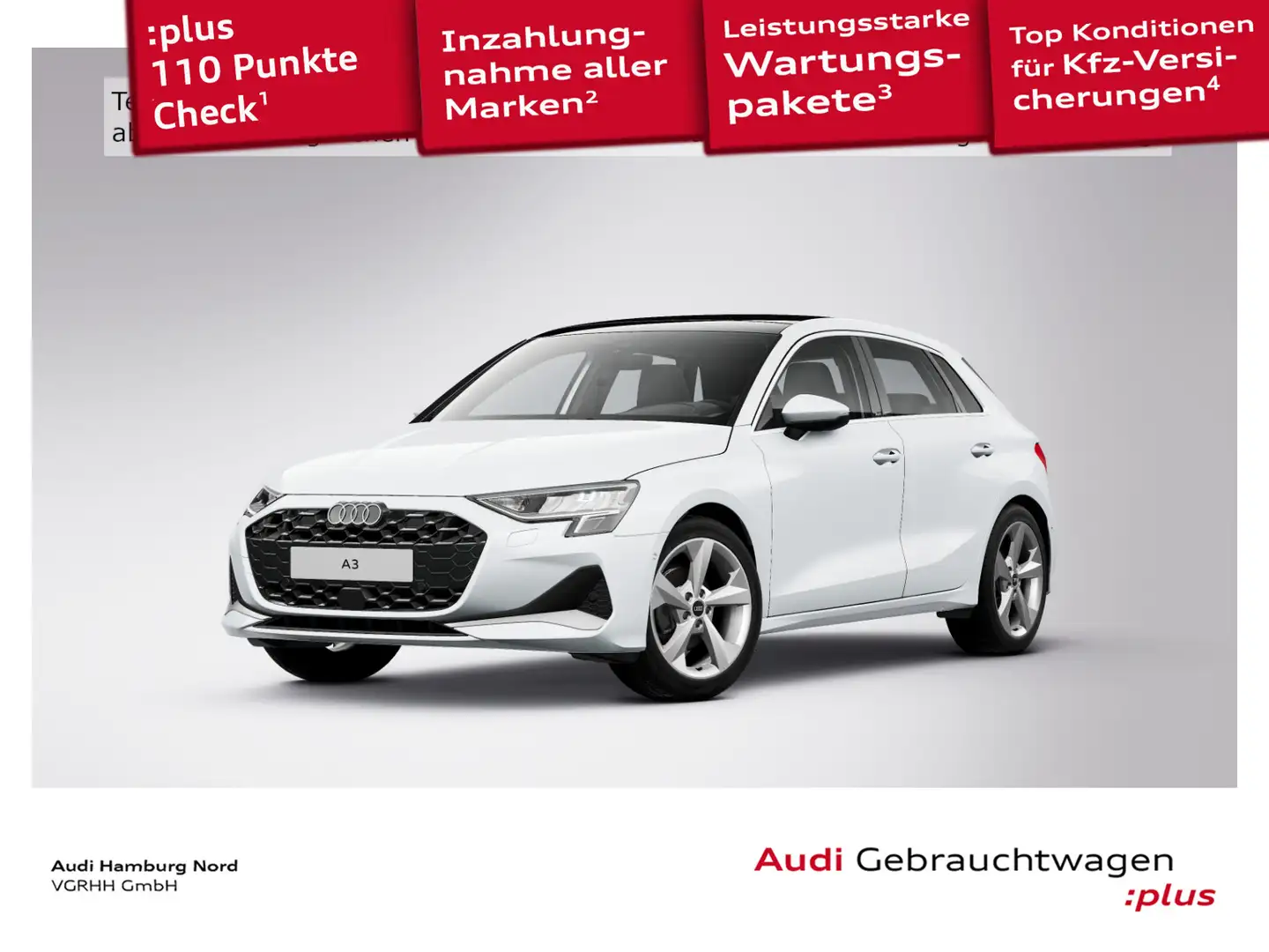 Audi A3 30 TFSI advanced S tronic Standhzg Weiß - 1
