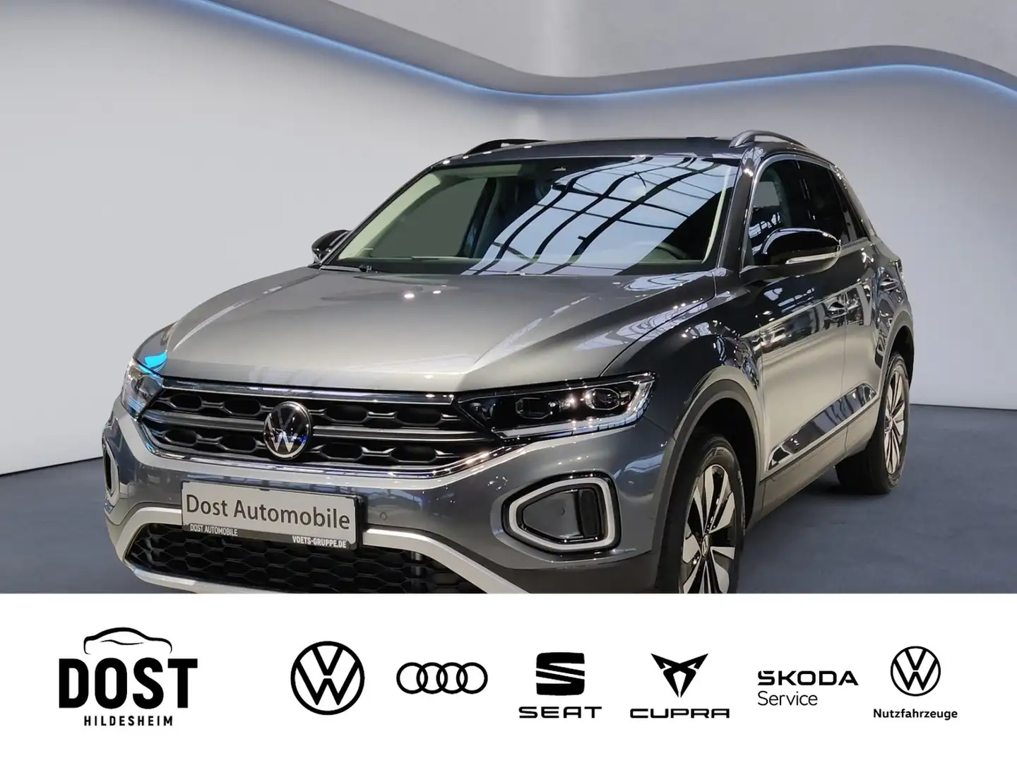 Volkswagen T-Roc 1.0 TSI Goal LED+NAVI+SHZ Grijs - 1