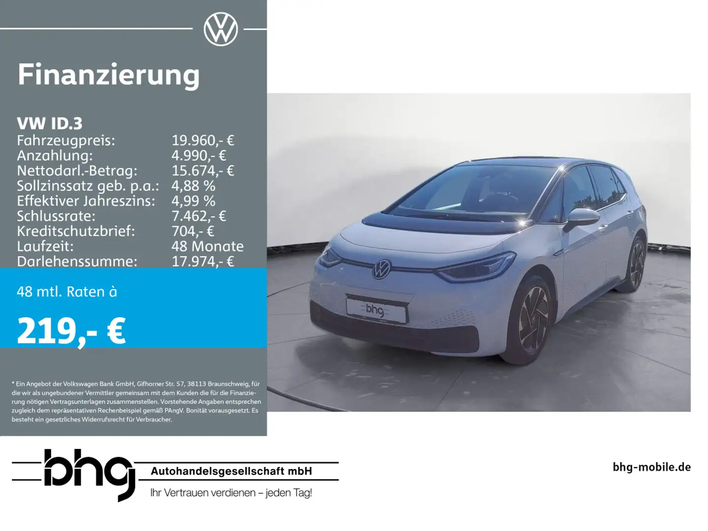 Volkswagen ID.3 Performance Upgrade Pro Family Weiß - 1