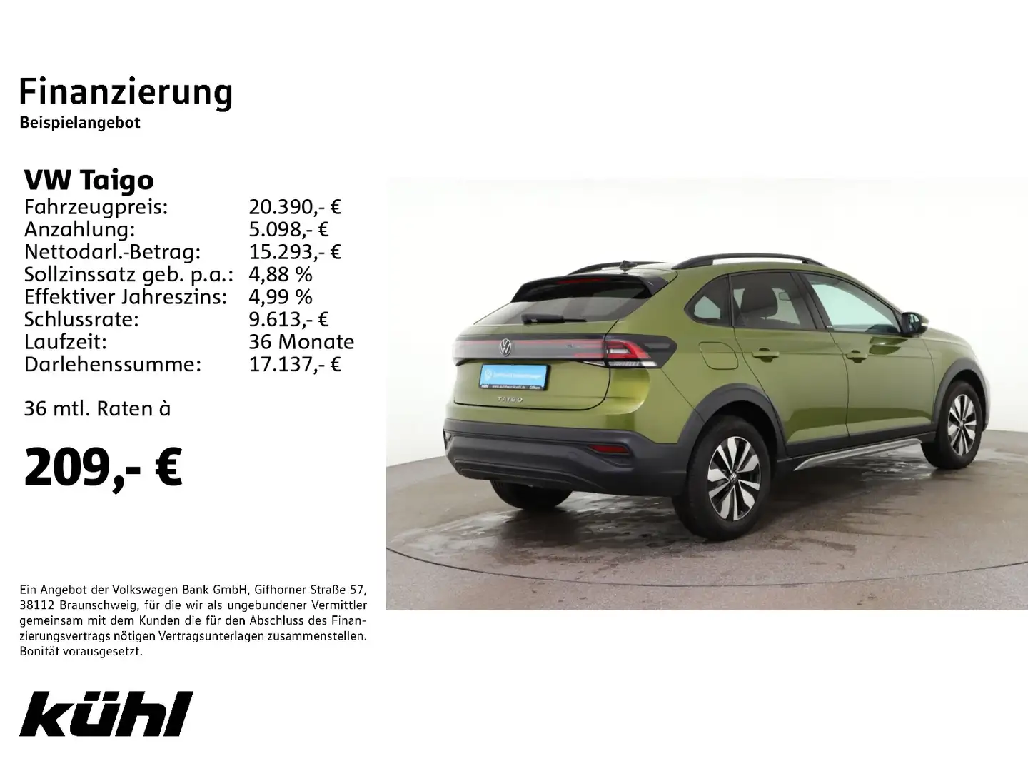 Volkswagen Taigo 1.0 TSI Move beatsAudio LED App Vert - 2