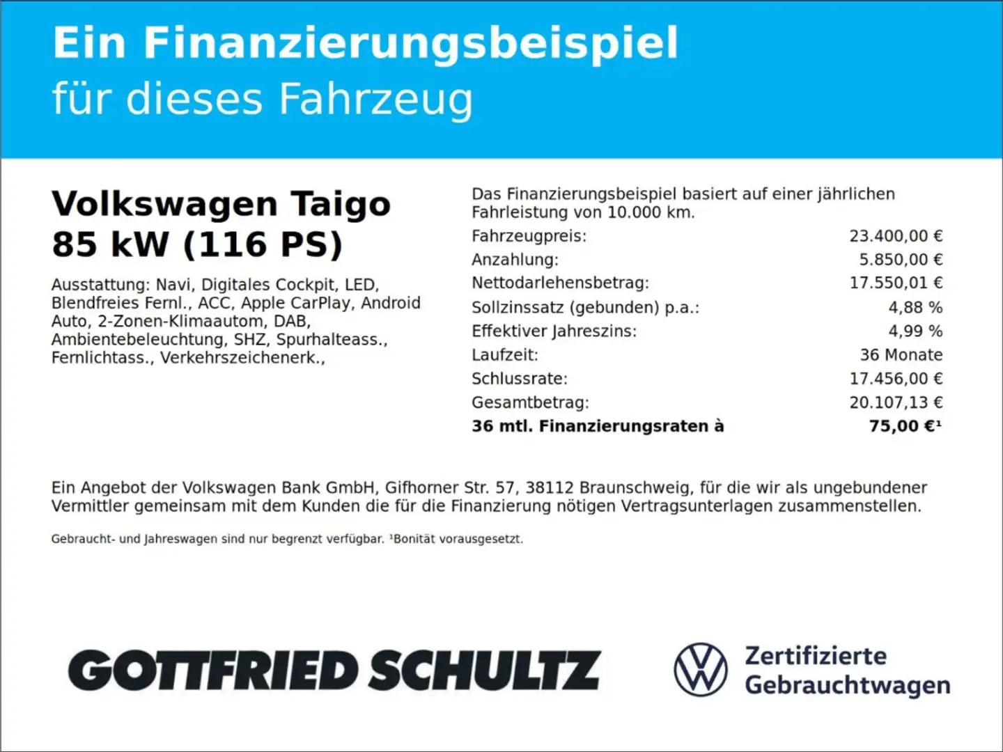 Volkswagen Taigo 1.0 TSI DSG MOVE Navi  App-Connect  LED Noir - 2