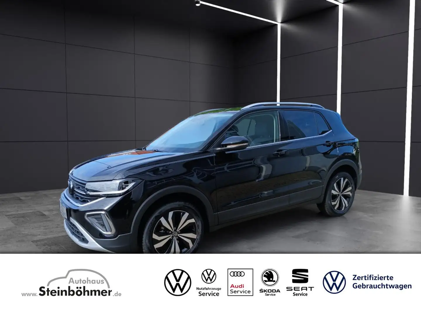 Volkswagen T-Cross Style 1.0 TSI Navi AHK RearView ACC Climat Schwarz - 1