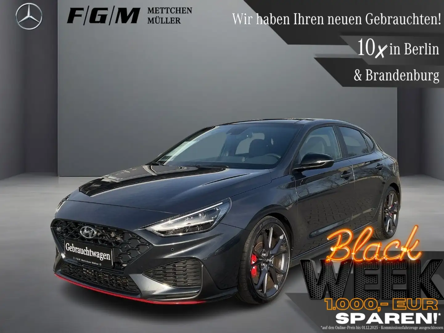Hyundai i30 Fastback 2.0 T-GDI N Performance TWA|CarPlay Grijs - 1