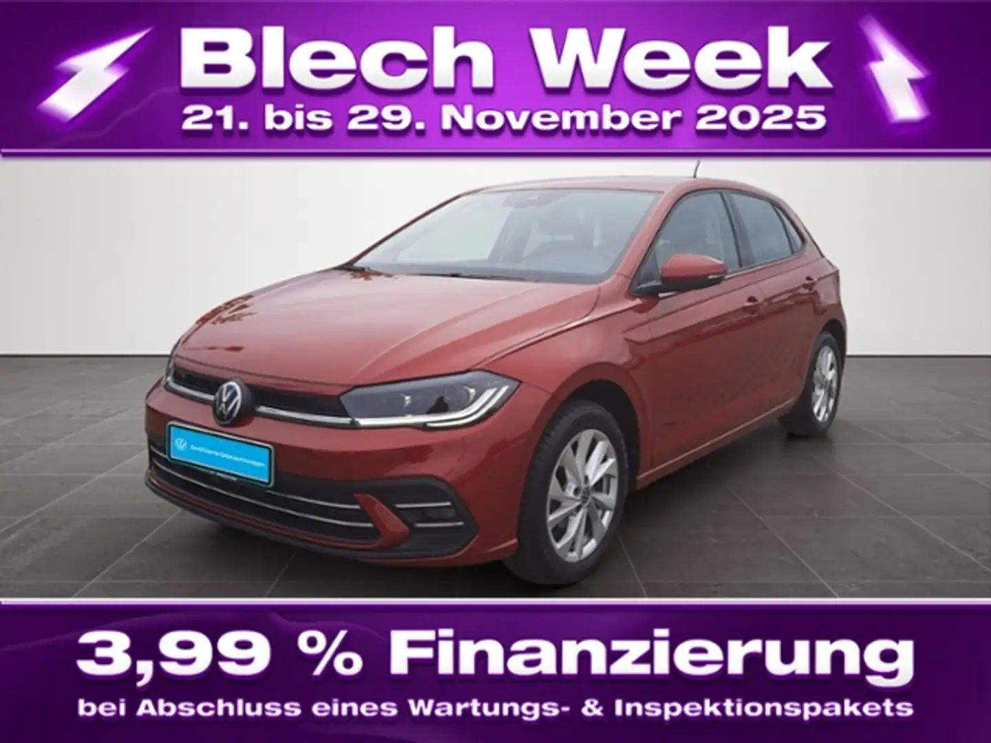 Volkswagen Polo 1.0 TSI DSG Style Matrix/Navi/Kamera Rot - 1