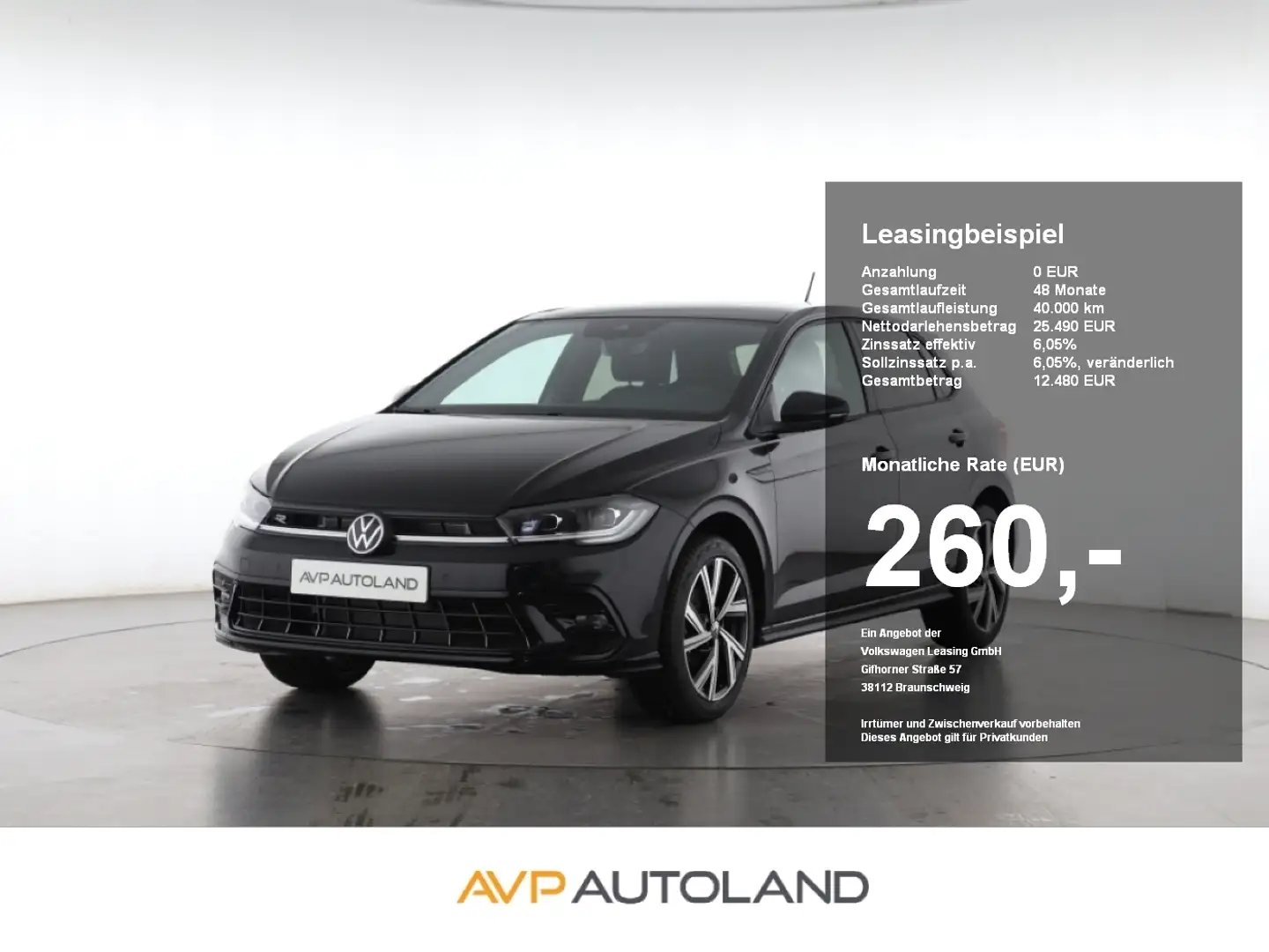 Volkswagen Polo 1.0 TSI DSG R-Line | NAVI | Zwart - 1