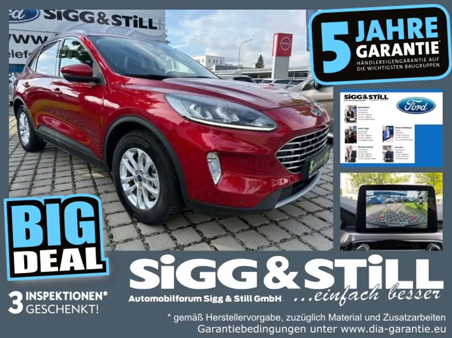 Ford Kuga 2.5 PHEV Titanium NAV*4xSHZ*KLIMAAUT*PDC*CAM Rouge - 1