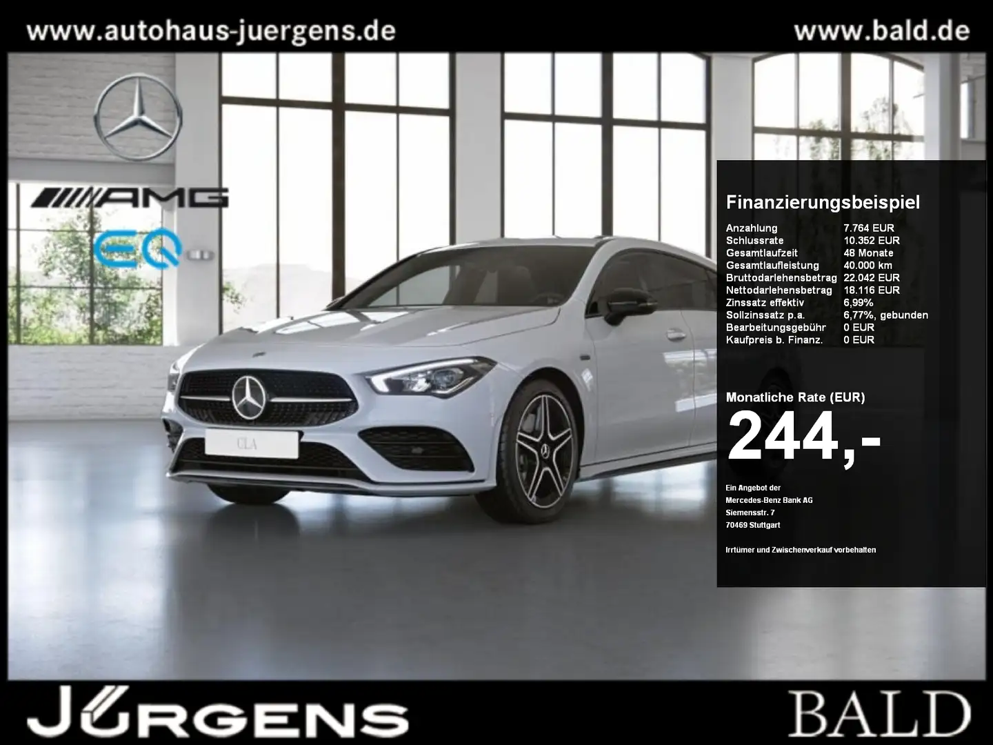 Mercedes-Benz CLA 250 e SB AMG/Wide/LED/AHK/CarPlay/Night/18" White - 1
