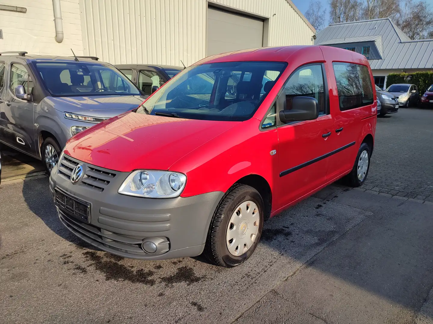 Volkswagen Caddy 1.6 Benzin-LPG Klimaaut./efH/ZV Czerwony - 1