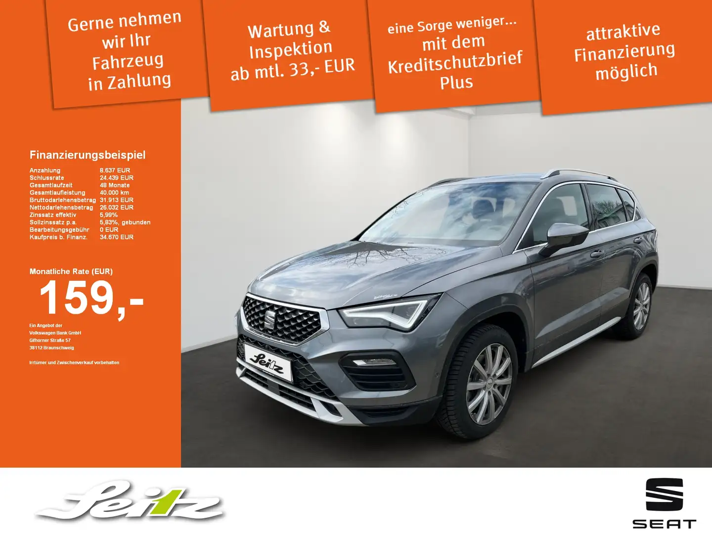 SEAT Ateca 1.5 TSI Xperience *AHK*BEATS*NAVI* Grau - 1