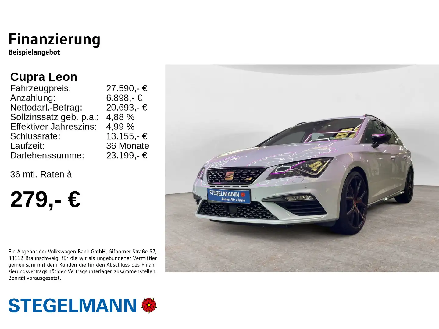 CUPRA Leon 300 ST 2.0 TSI DSG 4Drive *LED*Kamera*Navi* Gris - 2