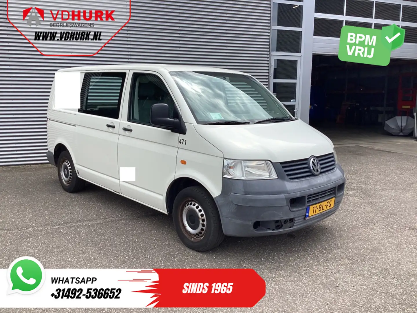 Volkswagen T5 Transporter 1.9 TDI 105 pk EXPORT ONLY Trekhaak/ Rijdt goed/ D Blanc - 1
