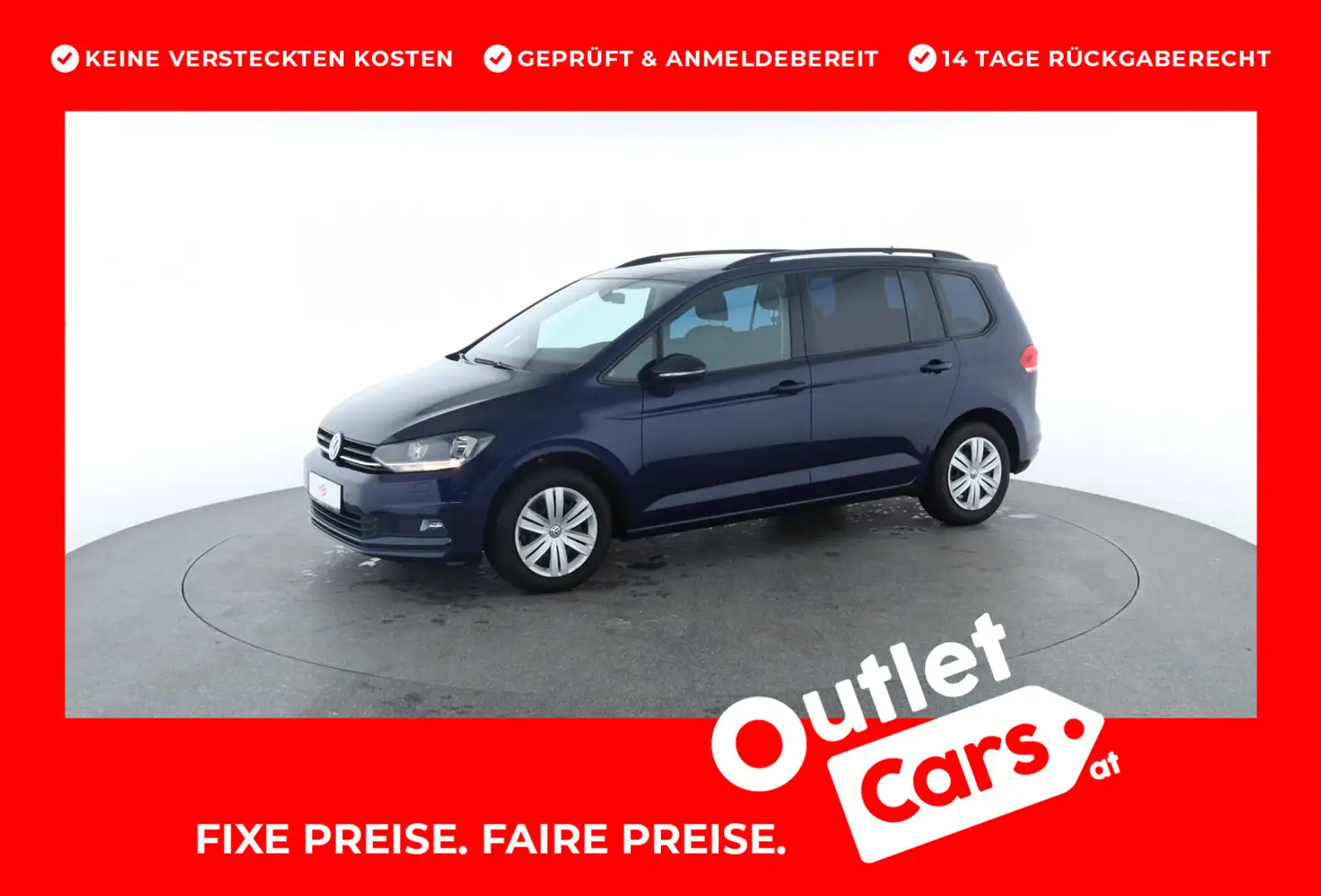 Volkswagen Touran TDI SCR DSG 7-Sitzer Blau - 1