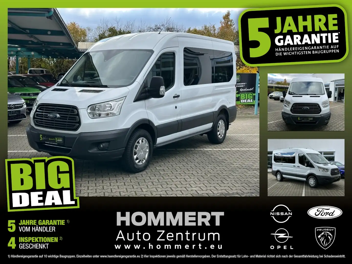 Ford Transit Kombi 2.0 TDCi L2 Trend *Kamera*Tempomat* Weiß - 1