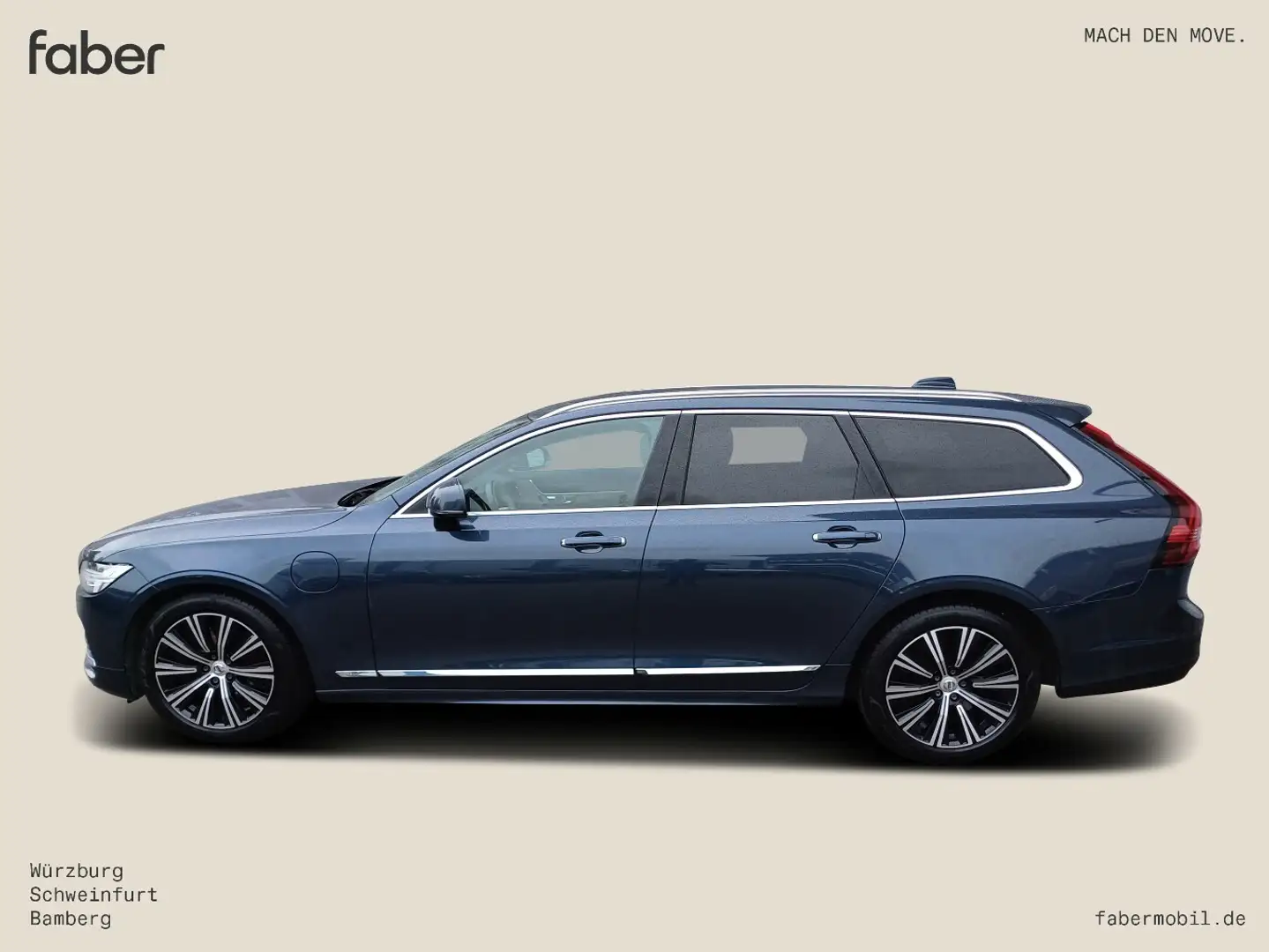 Volvo V90 T8 Inscription Plug-In Hybrid AWD Bleu - 1