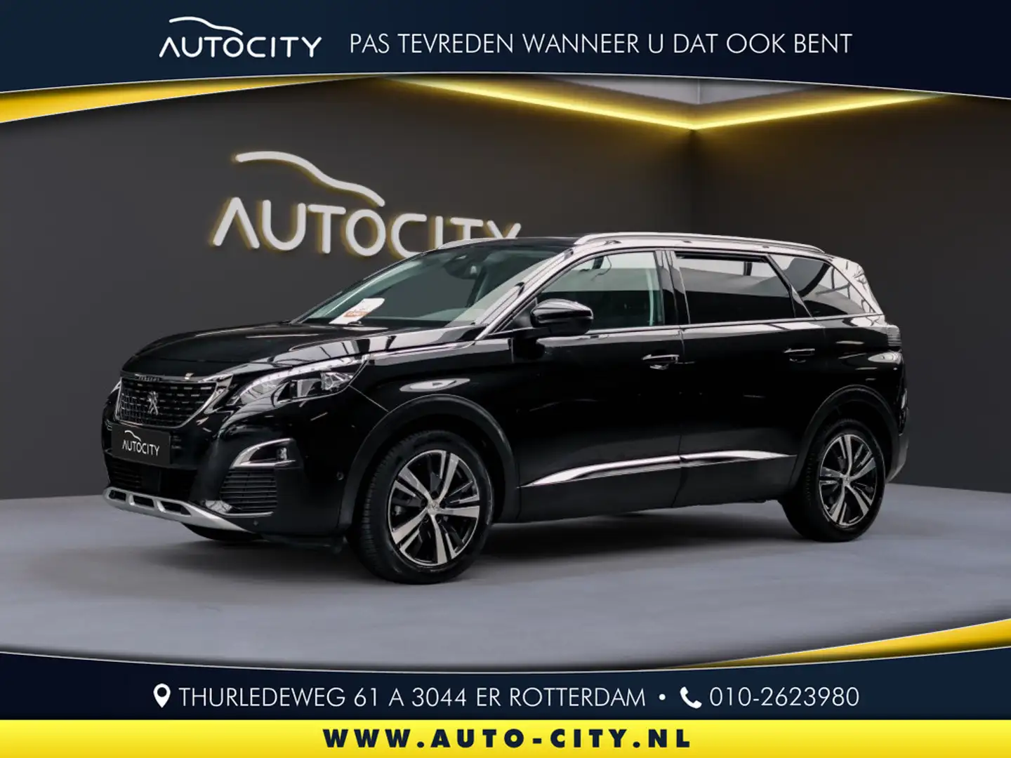 Peugeot 5008 5008 1.2 PureTech 130 Allure 7p l Pano l Trekhaak Zwart - 1