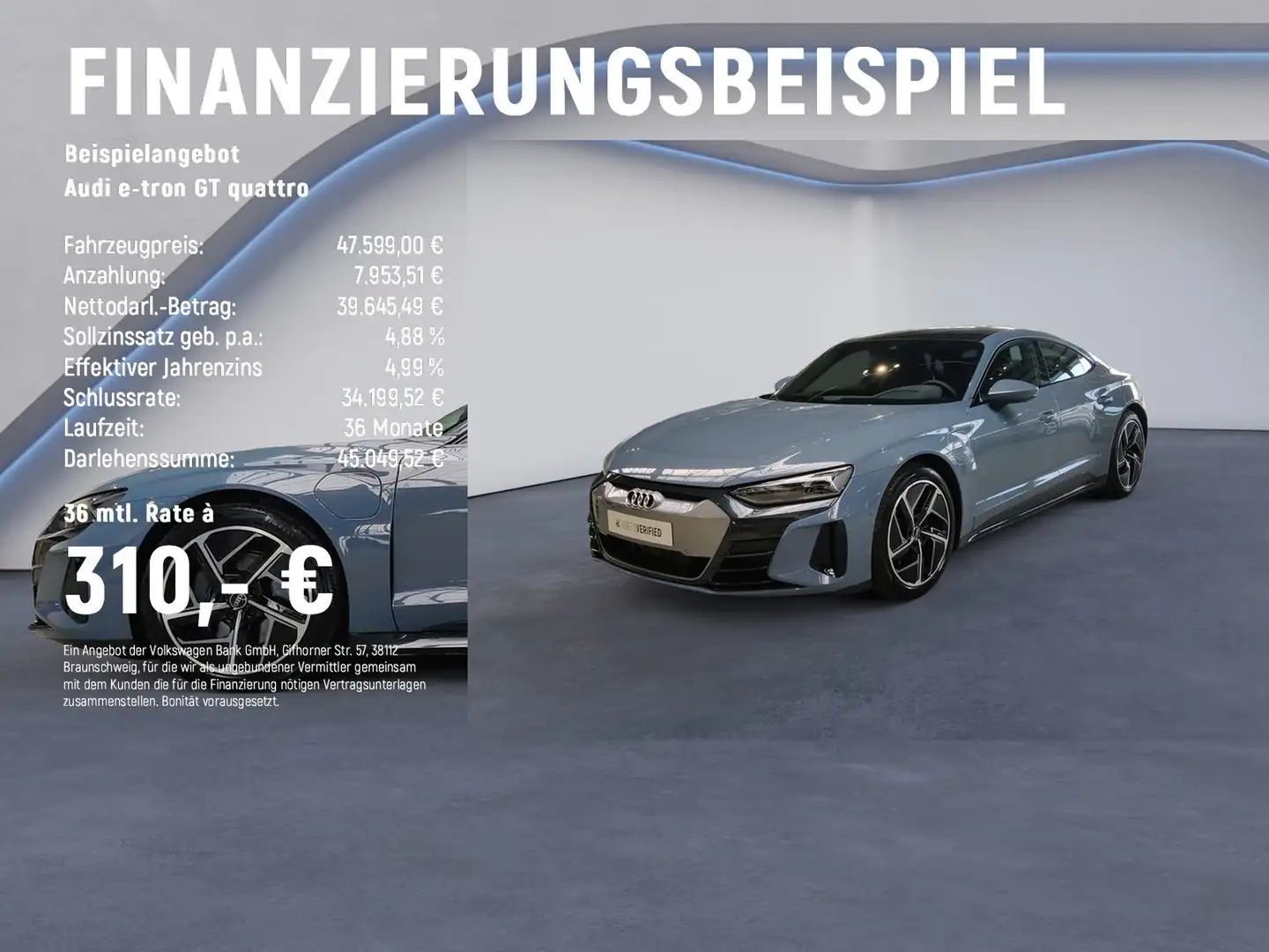 Audi e-tron GT quattro ACC+MATRIX LED+PANO+SHZ Grau - 2