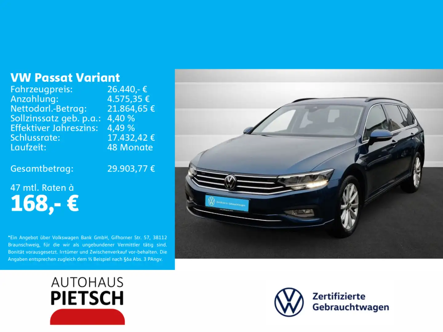 Volkswagen Passat Variant 1.5 TSI DSG Business ACC LED Schwarz - 1