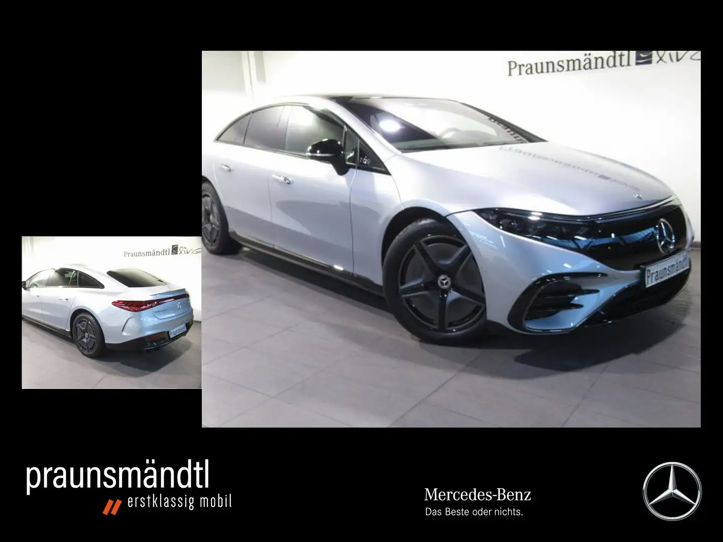 Mercedes-Benz EQS 580 4M AMG Night Distr./Pano/Sound/MBUX/360° Zilver - 1