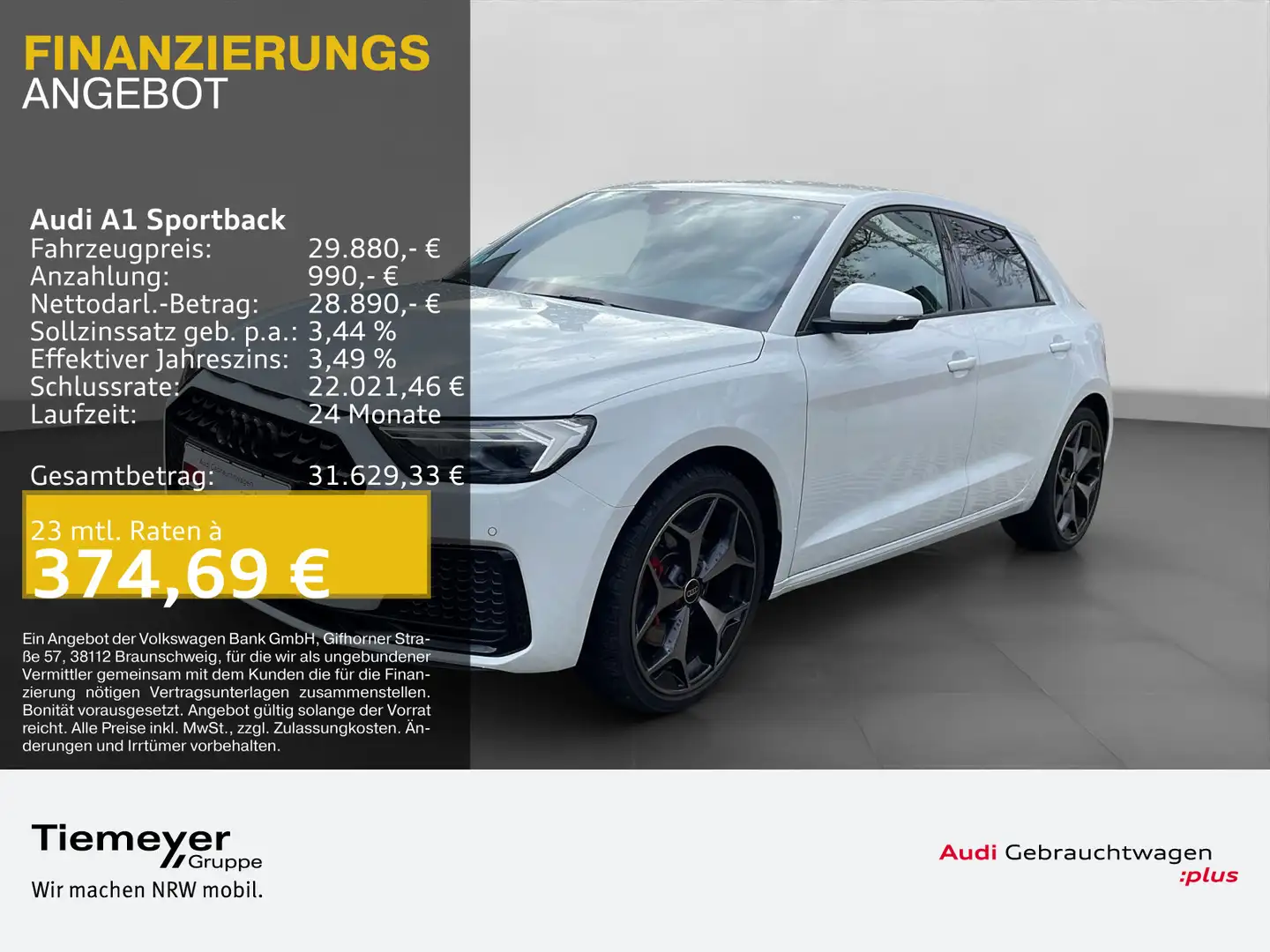 Audi A1 35 TFSI S LINE LM18 OPTIK-PKT+ NAVI Weiß - 1