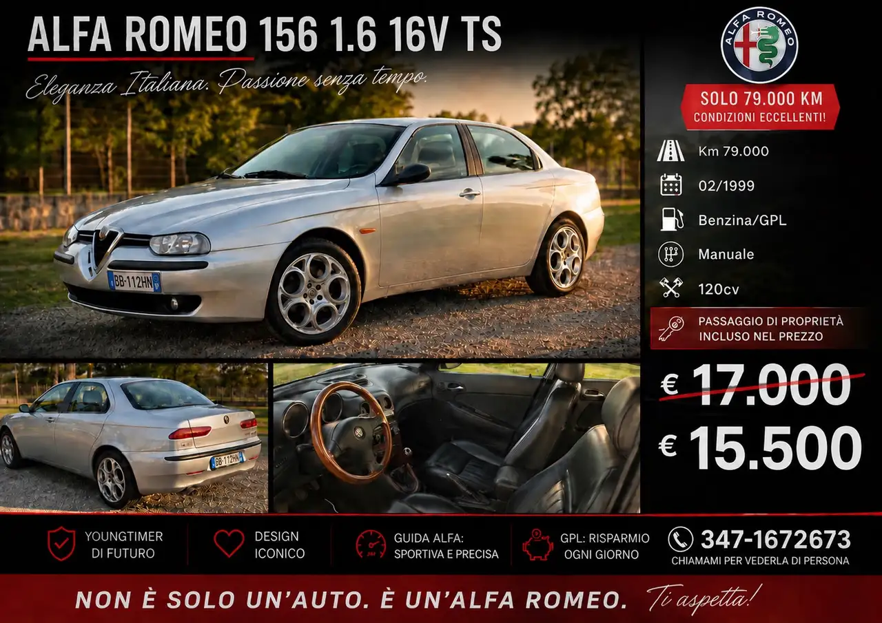 Alfa Romeo 156 1.6 ts 16v Da Amatore Conservata Con CRS, foto 1