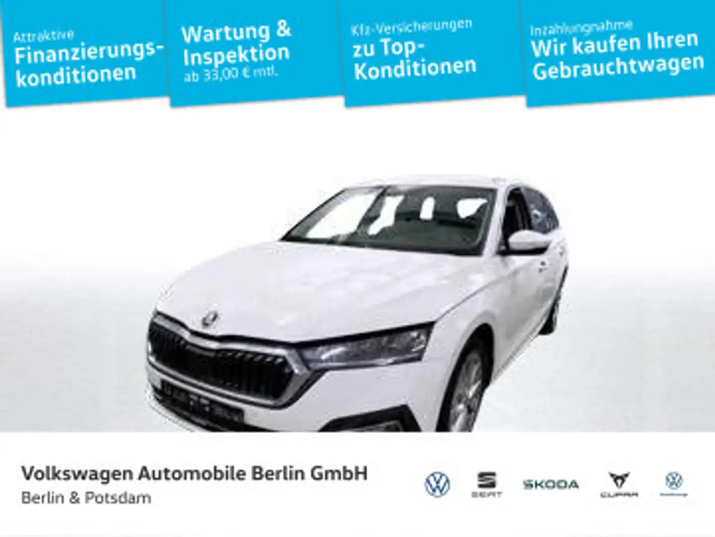 Skoda Octavia Combi 2.0 TDI DPF Style DSG Navi ACC LED Weiß - 1