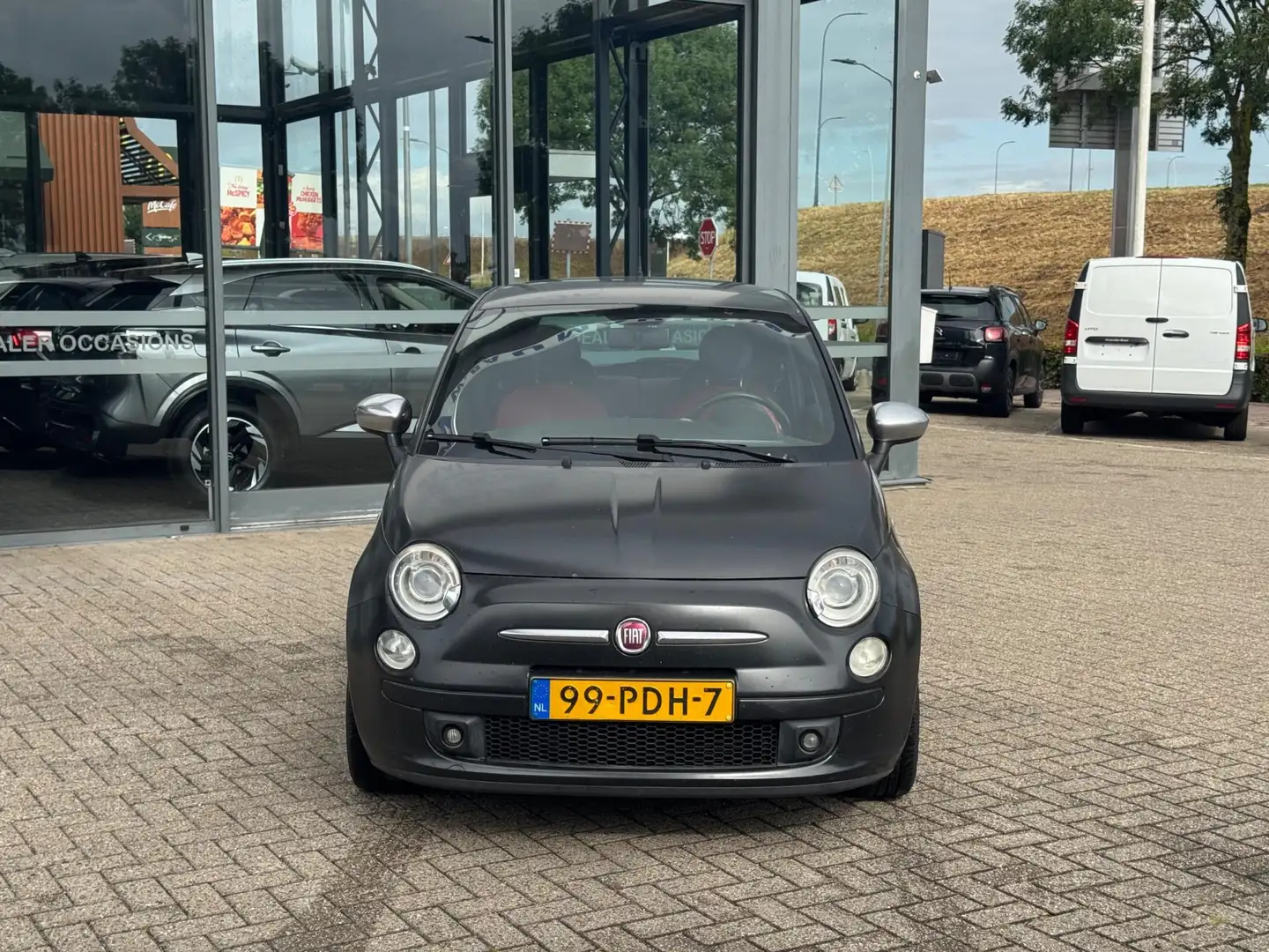Fiat 500 0.9 TwinAir Blackjack Airco Leer Lmv Zwart - 2