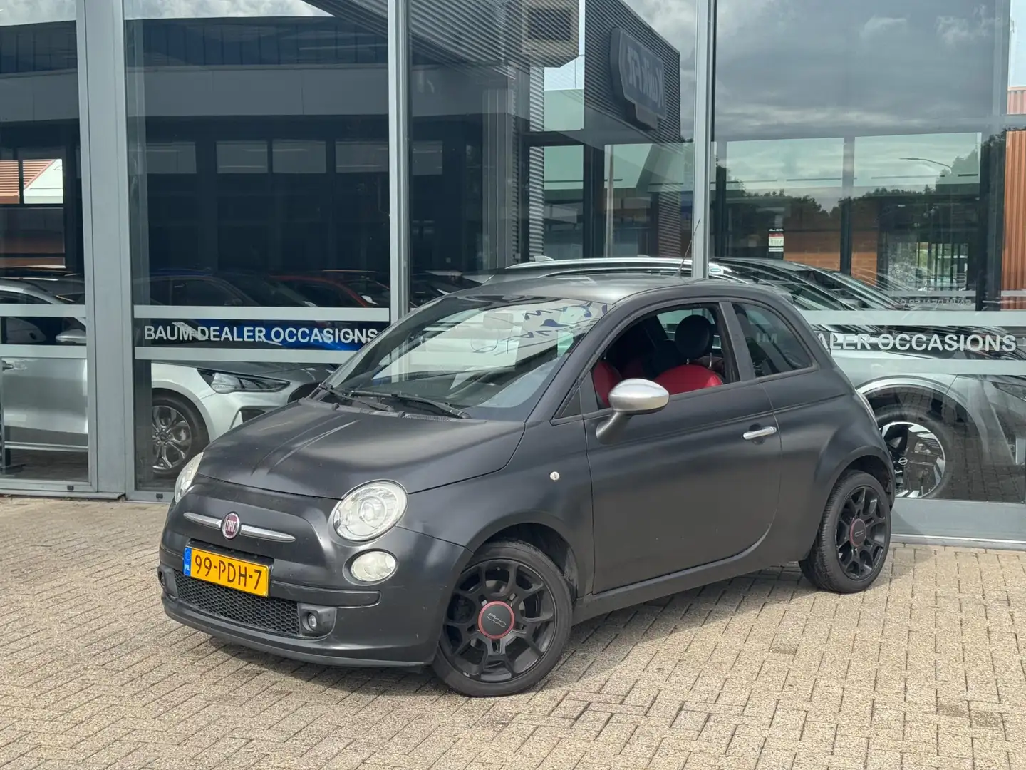 Fiat 500 0.9 TwinAir Blackjack Airco Leer Lmv Zwart - 1