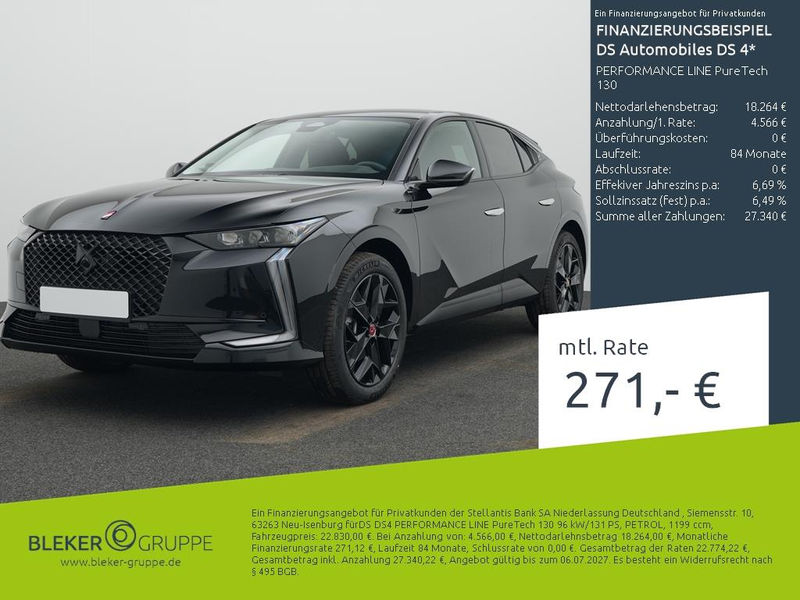 DS Automobiles DS 4 PERFORMANCE LINE PureTech 130