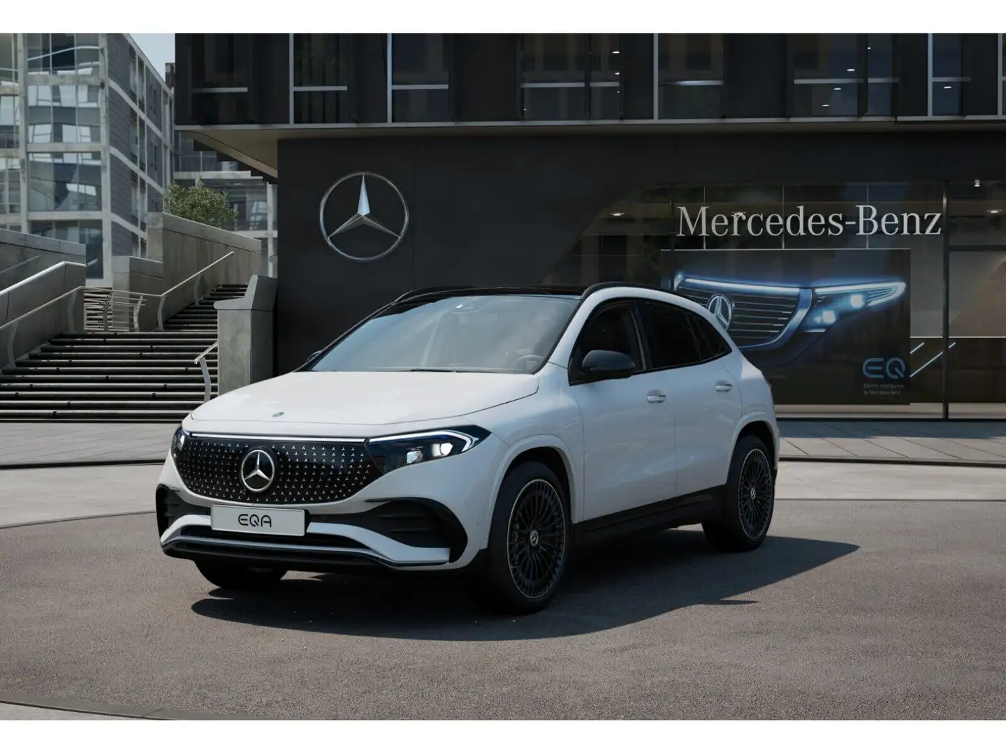 Mercedes-Benz EQA 300 4M AMG-Sport/Pano/AHK/360/Memo/Distr/20" Weiß - 1