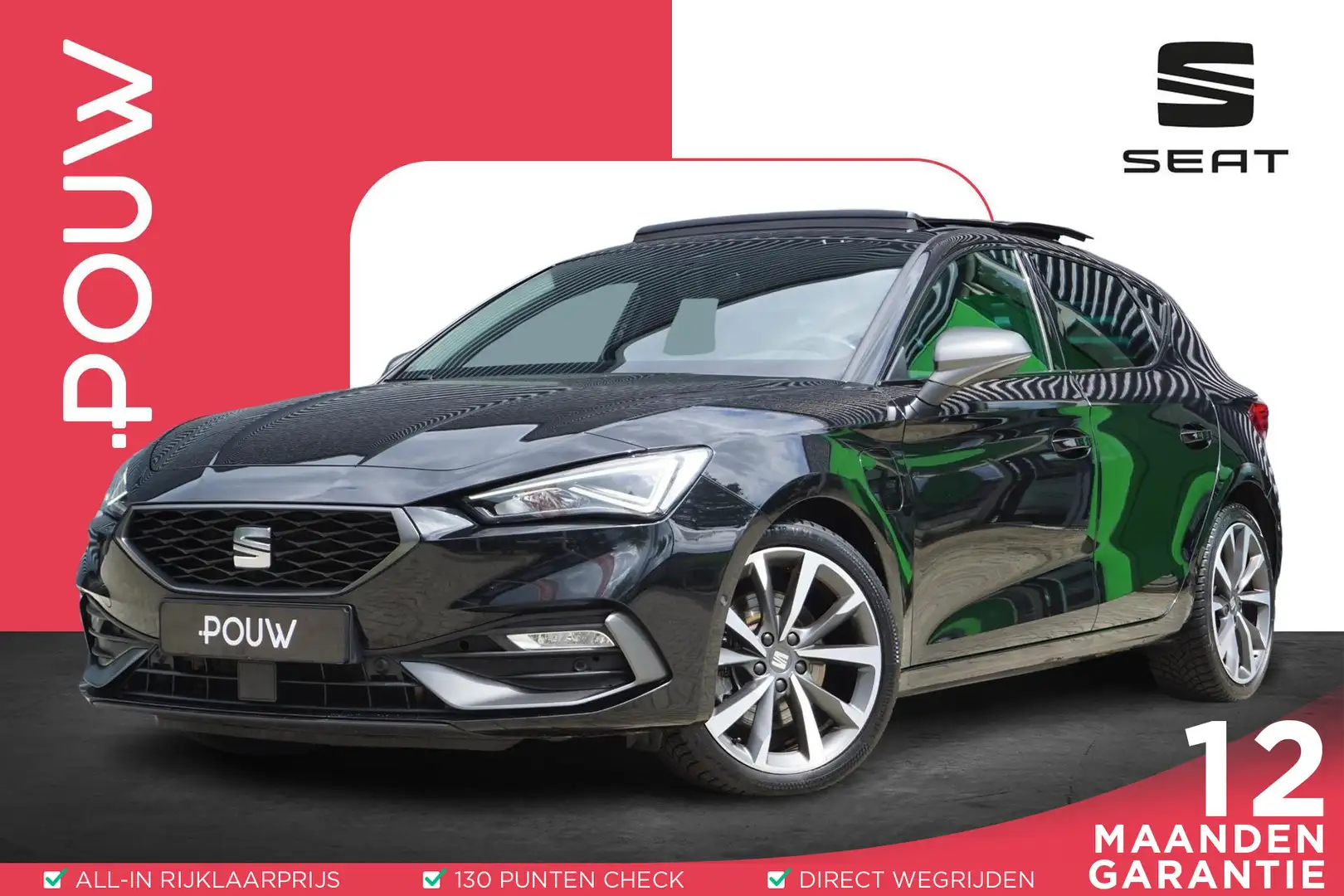 SEAT Leon 1.4 TSI 204pk eHybrid PHEV FR | Panoramadak | Adap Zwart - 1
